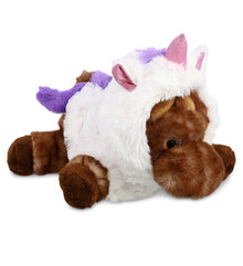 PLUSH UNICORN - SUPER SOFT PLUSH - BROWN LYING MOOSE