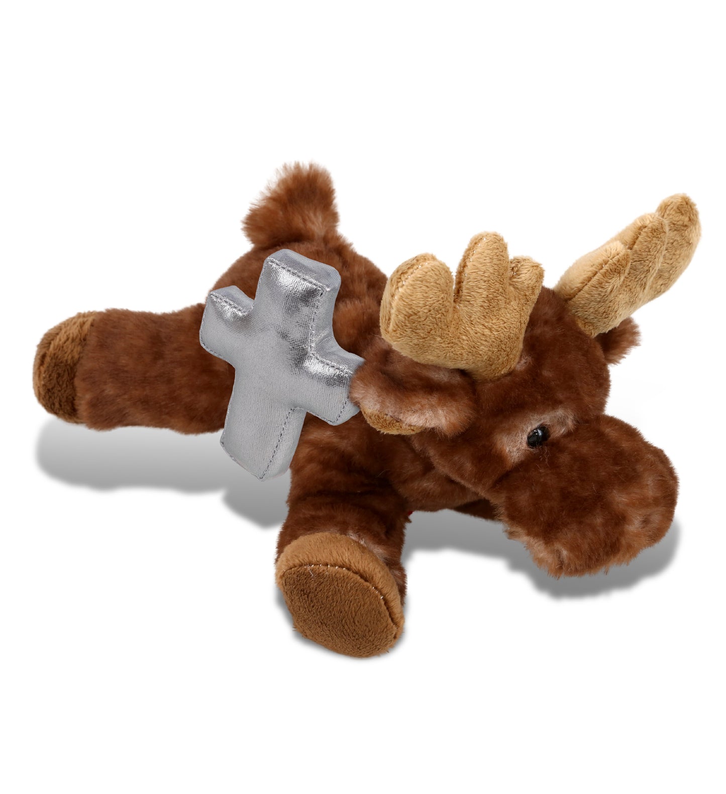 PLUSH CROSS - SUPER SOFT PLUSH - BROWN LYING MOOSE