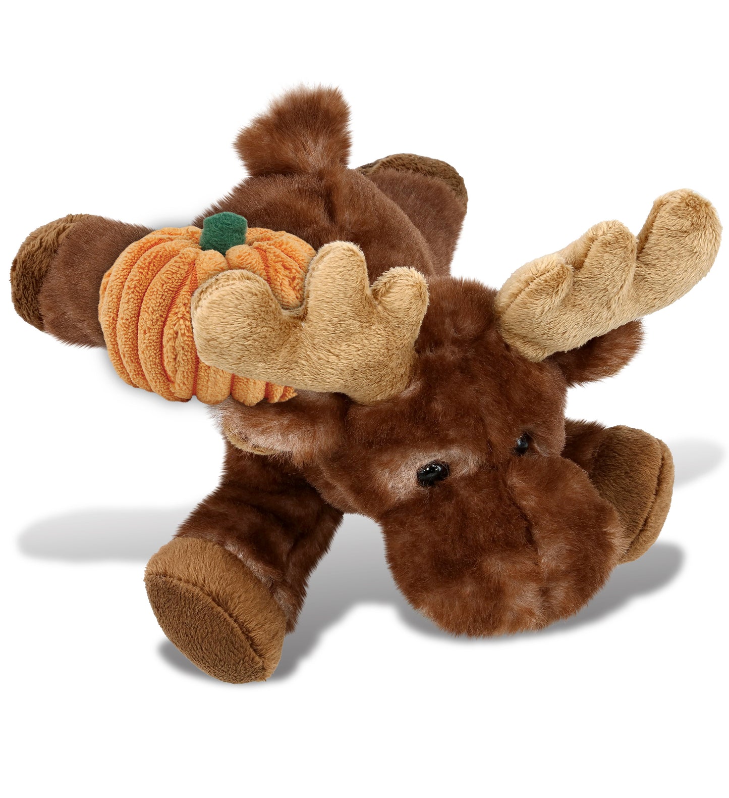 PLUSH PUMPKIN - SUPER SOFT PLUSH - BROWN LYING MOOSE