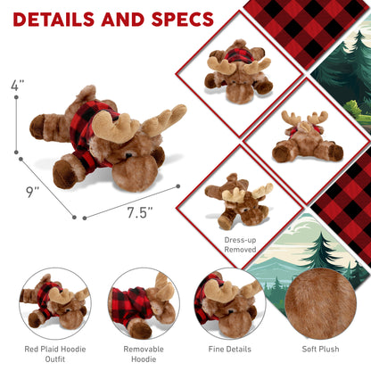 SUPER SOFT PLUSH - BROWN LYING MOOSE
