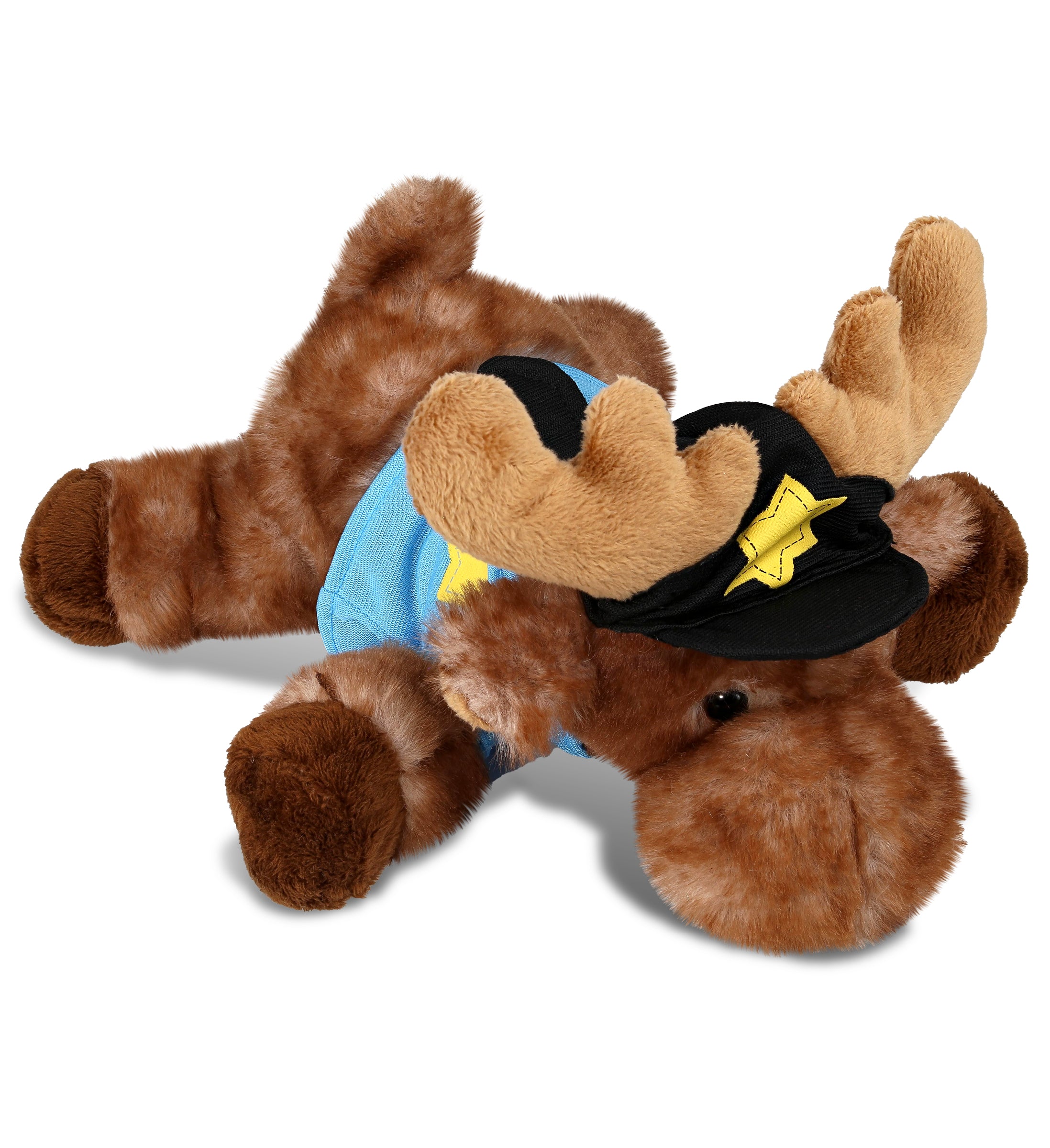 PLUSH POLICE - SUPER SOFT PLUSH - BROWN LYING MOOSE