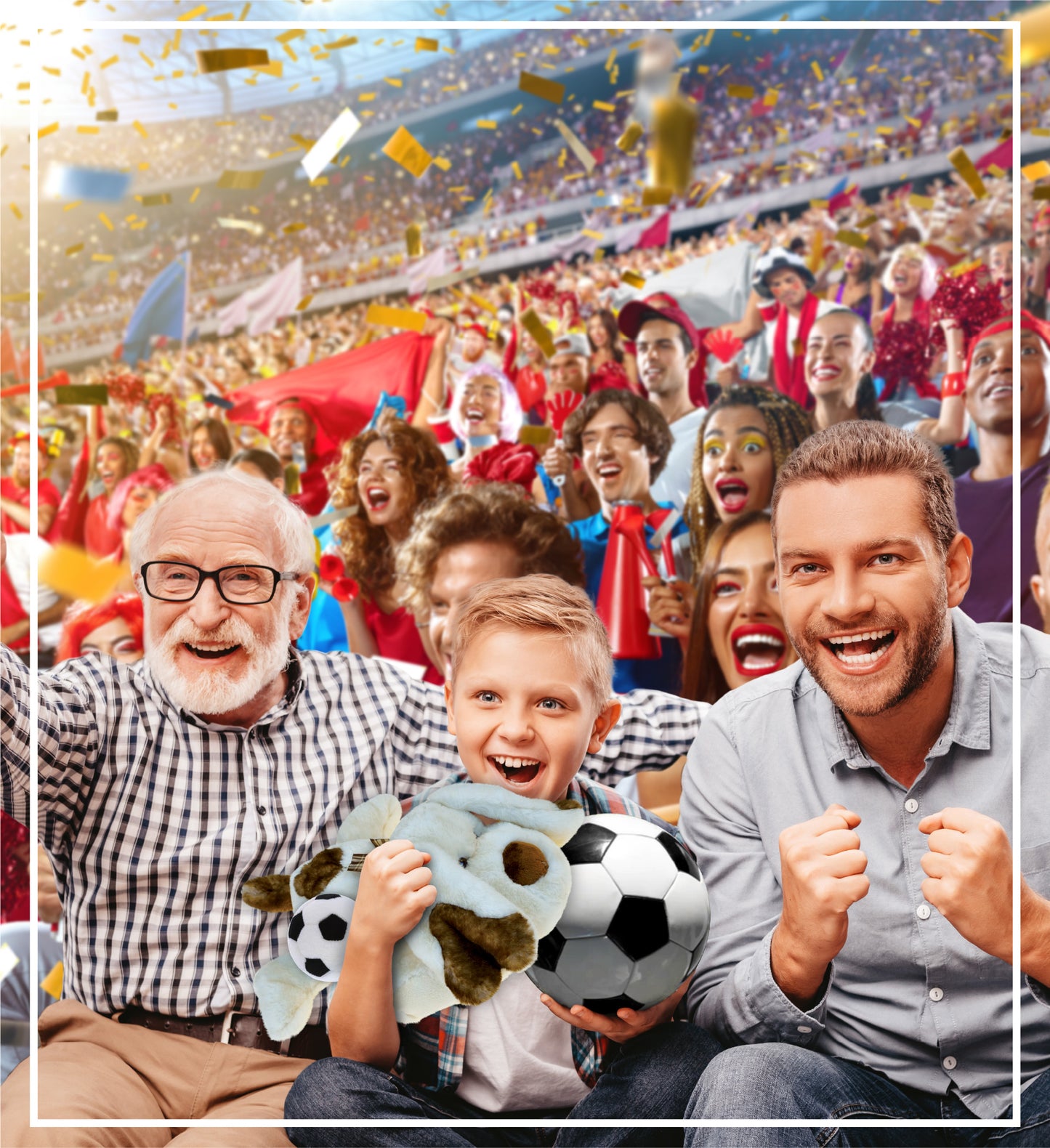 SUPER SOFT PLUSH - LYING DOG WITH SOCCER PLUSH