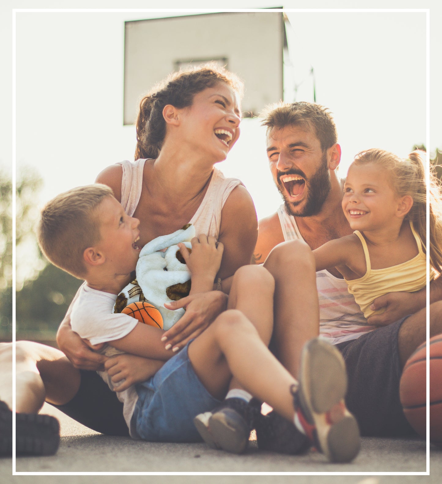 SUPER SOFT PLUSH - LYING DOG WITH BASKETBALL PLUSH