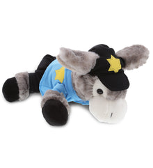 PLUSH POLICE - SUPER SOFT PLUSH - LYING GREY DONKEY