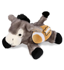 SUPER SOFT PLUSH - LYING GREY DONKEY WITH FOOTBALL PLUSH