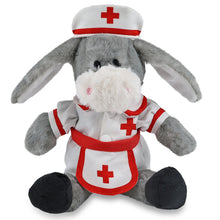 SUPER SOFT PLUSH - SITTING GREY DONKEY NURSE