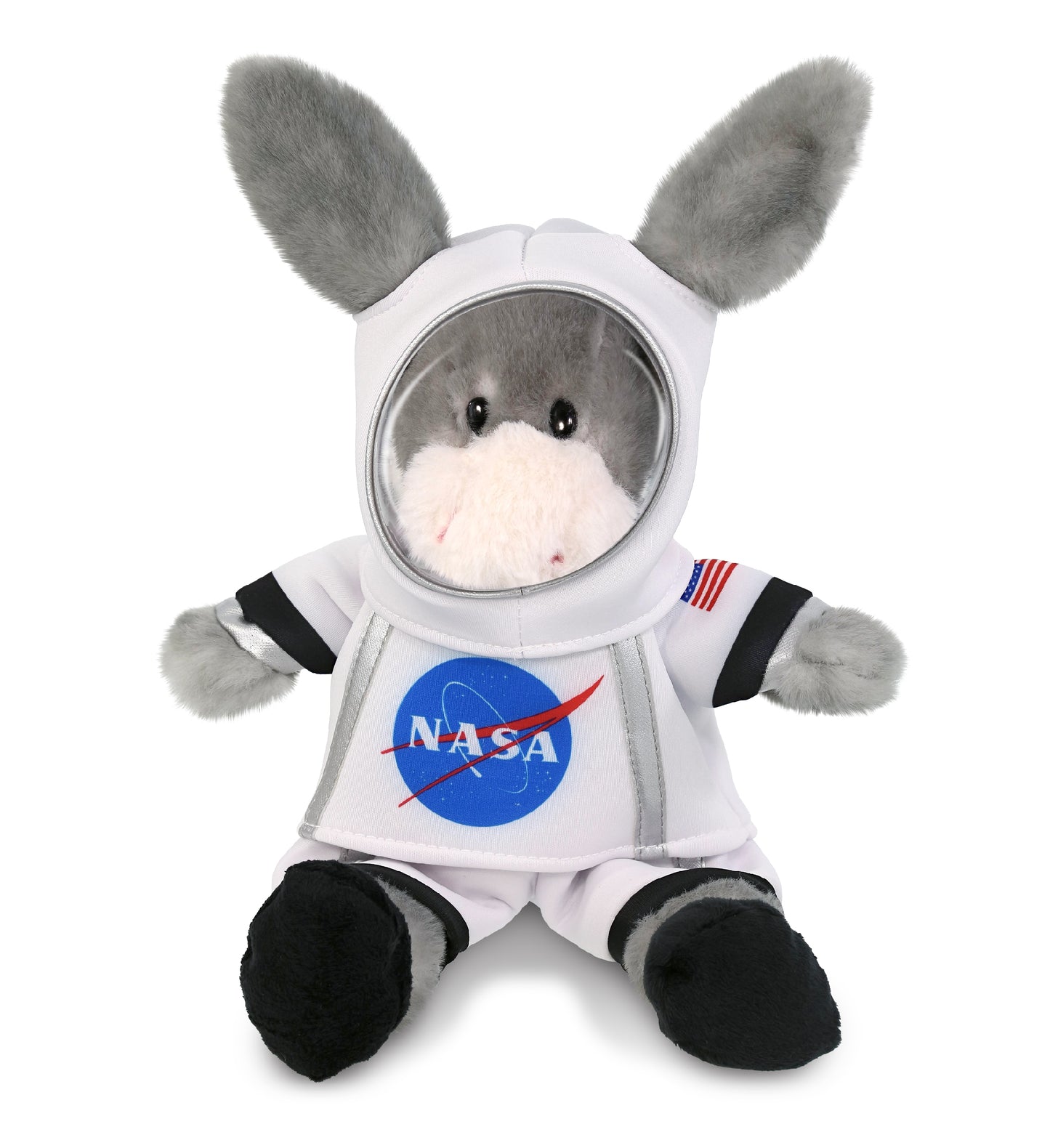PLUSH ASTRONAUT - SUPER SOFT PLUSH - SITTING GREY DONKEY