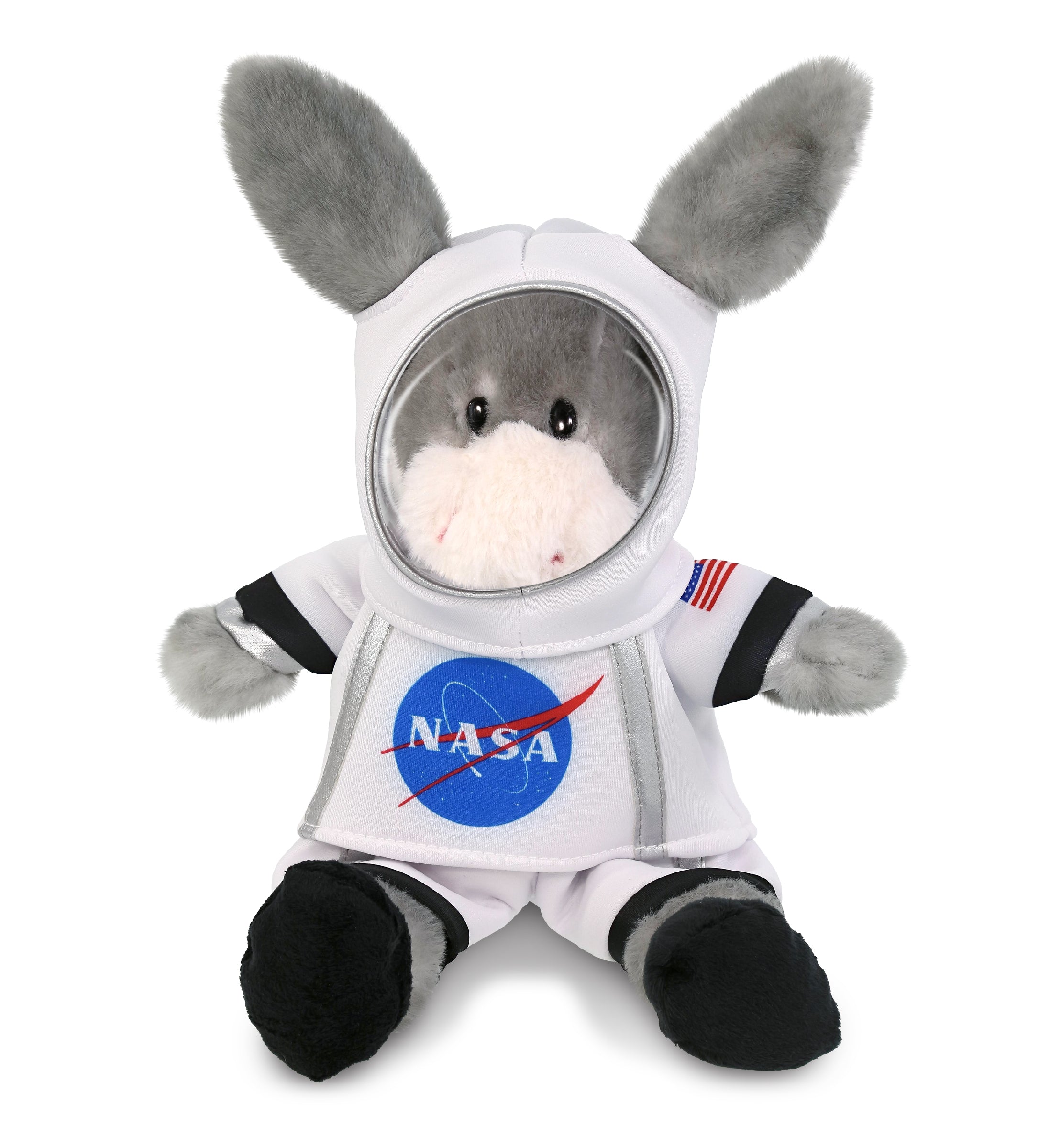 PLUSH ASTRONAUT - SUPER SOFT PLUSH - SITTING GREY DONKEY