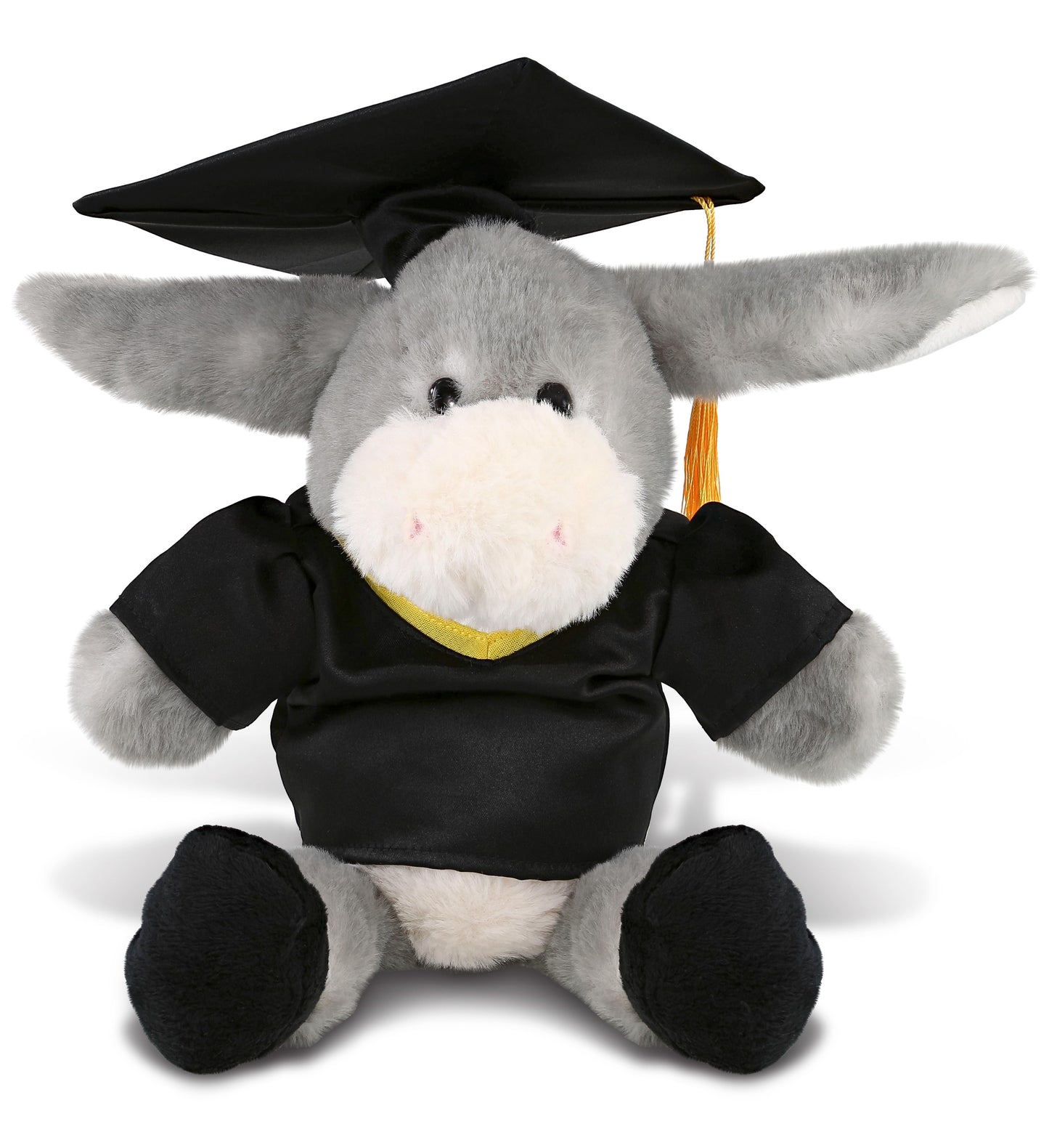 PLUSH GRADUATION - SUPER SOFT PLUSH - SITTING GREY DONKEY