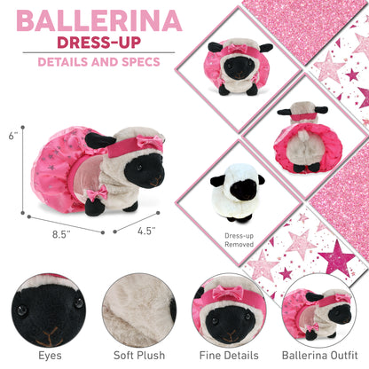 SUPER SOFT PLUSH - VALAIS BLACKNOSE SHEEP WITH BALLERINA DRESS UP