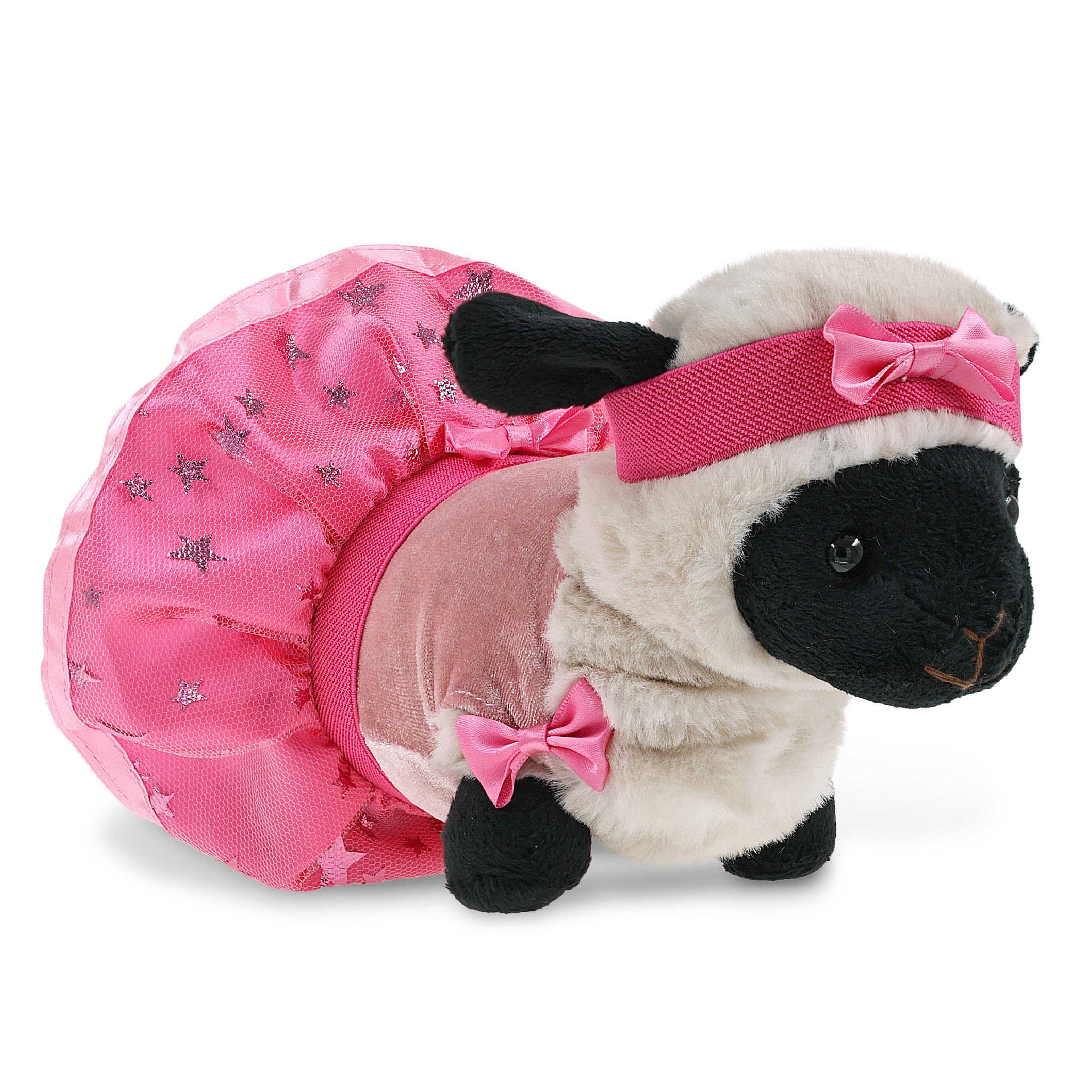 SUPER SOFT PLUSH - VALAIS BLACKNOSE SHEEP WITH BALLERINA DRESS UP