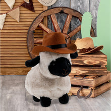 SUPER SOFT PLUSH - VALAIS BLACKNOSE SHEEP With COWBOY Dress Up