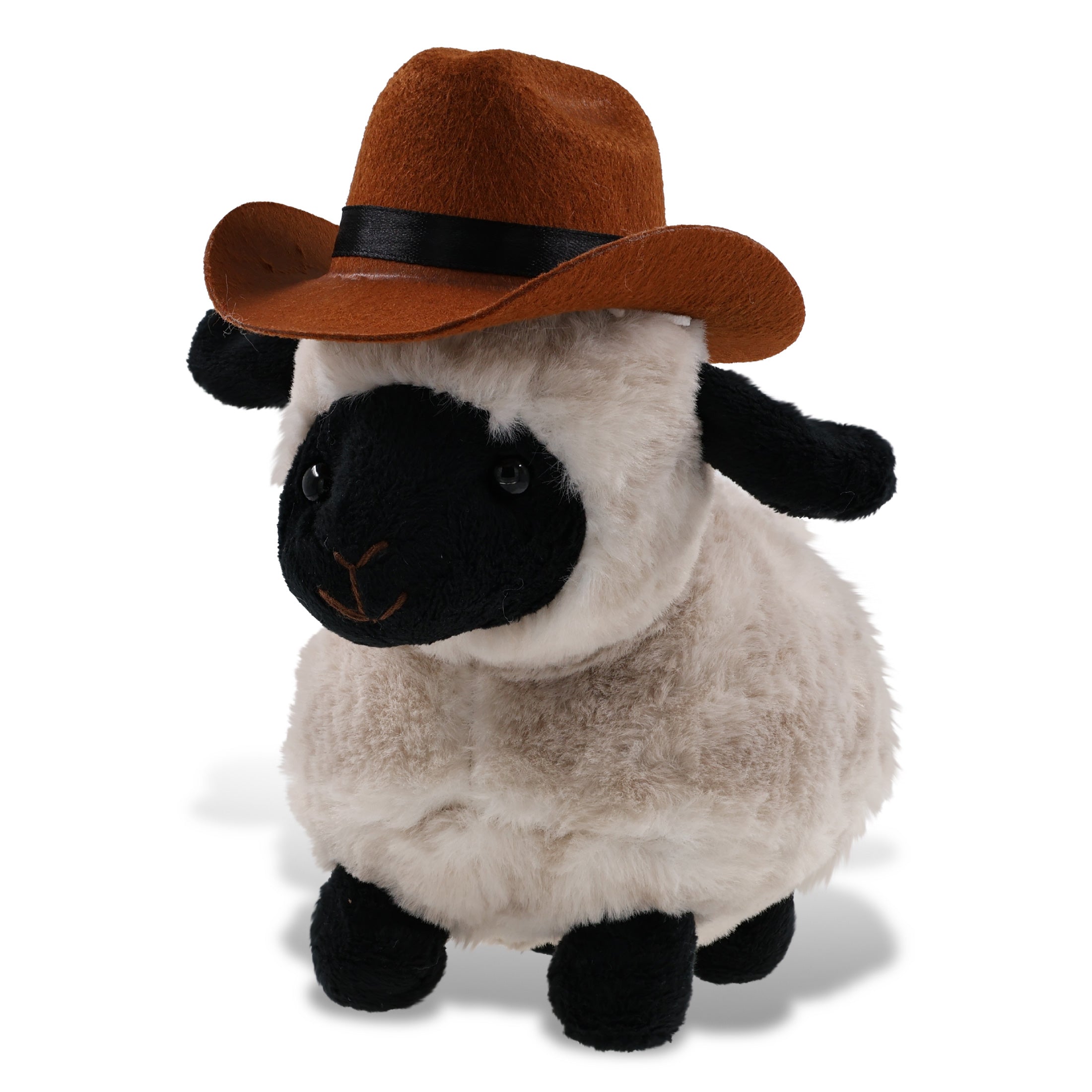 SUPER SOFT PLUSH - VALAIS BLACKNOSE SHEEP With COWBOY Dress Up