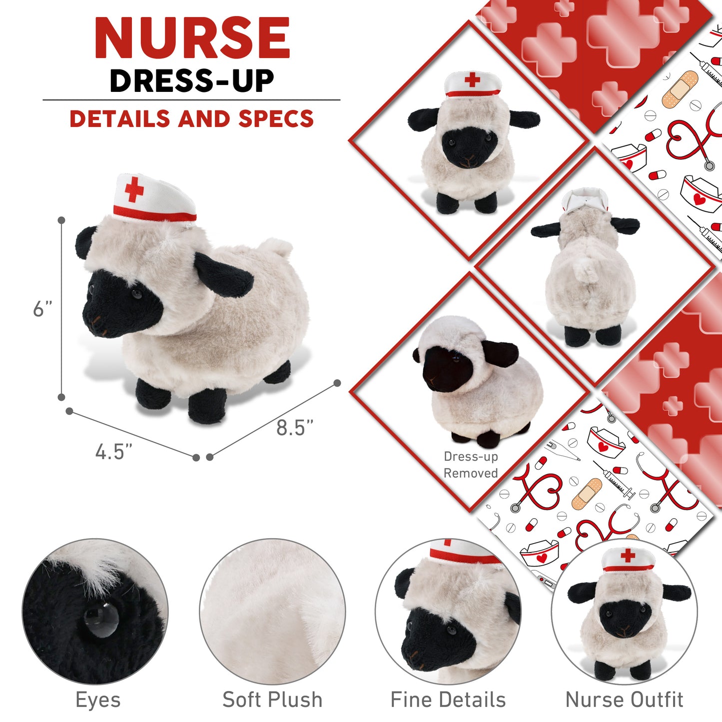 SUPER SOFT PLUSH - VALAIS BLACKNOSE SHEEP NURSE