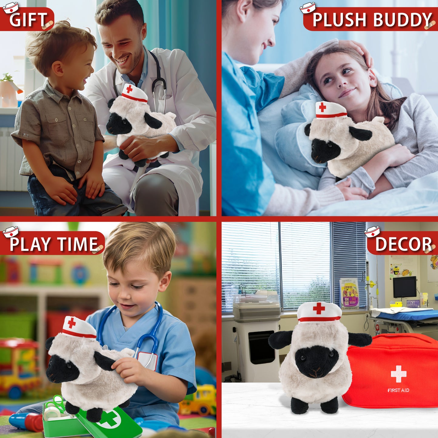 SUPER SOFT PLUSH - VALAIS BLACKNOSE SHEEP NURSE