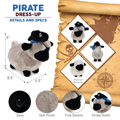 SUPER SOFT PLUSH - VALAIS BLACKNOSE SHEEP PIRATE DRESS UP