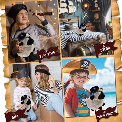 SUPER SOFT PLUSH - VALAIS BLACKNOSE SHEEP PIRATE DRESS UP