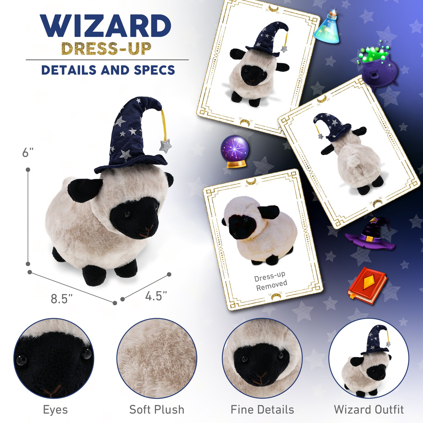SUPER SOFT PLUSH - VALAIS BLACKNOSE SHEEP WIZARD