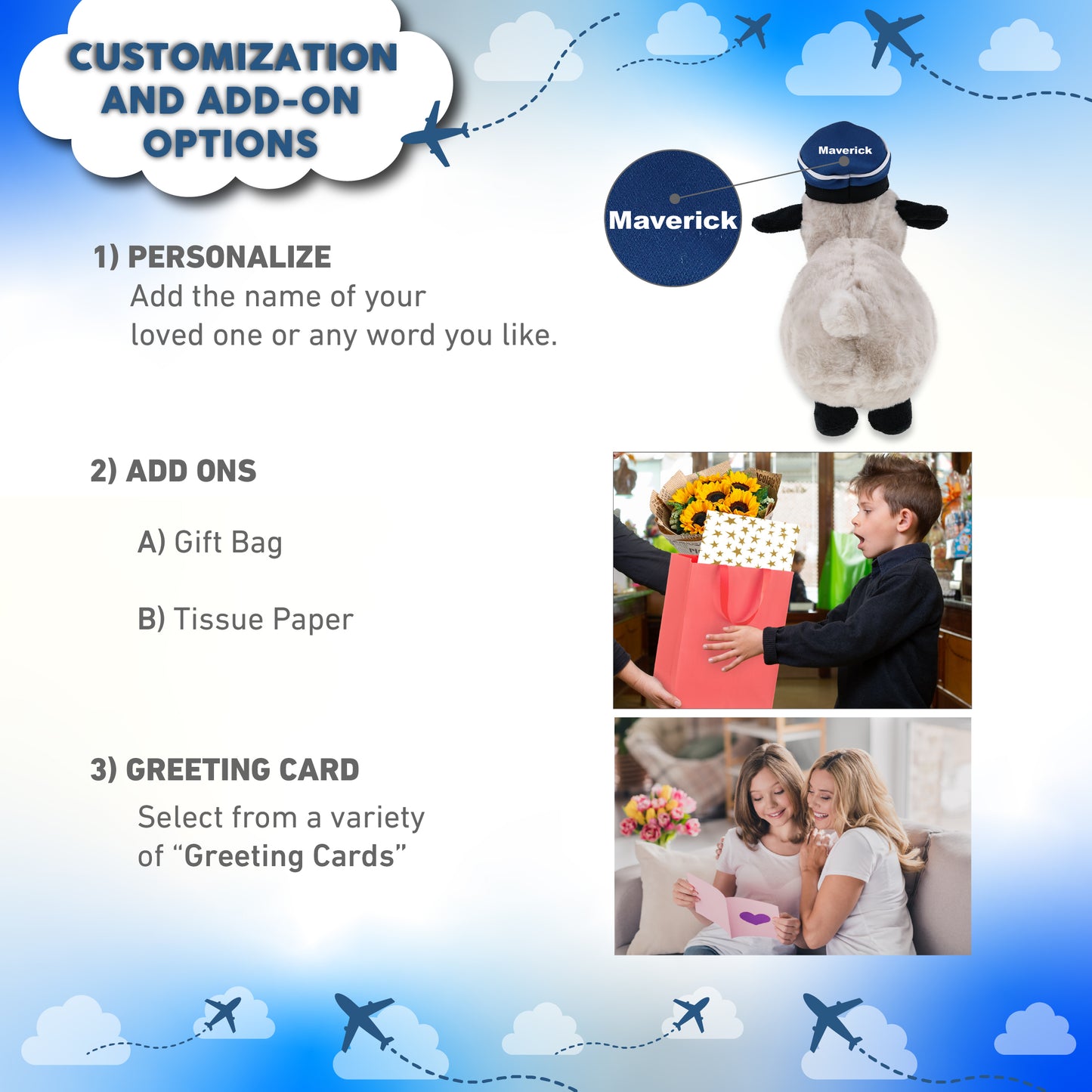 SUPER SOFT PLUSH - VALAIS BLACKNOSE SHEEP PILOT DRESS UP