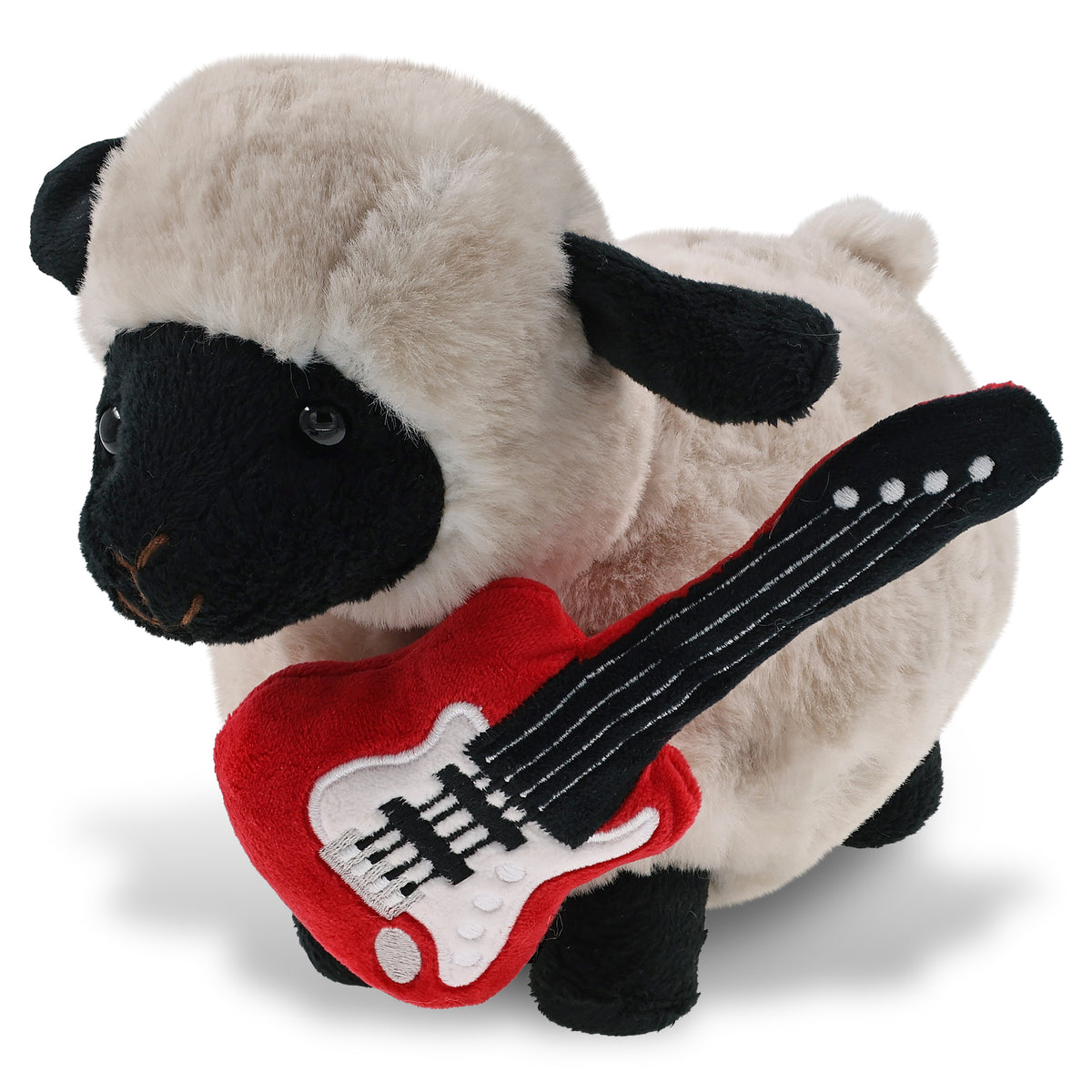 SUPER SOFT PLUSH - VALAIS BLACKNOSE SHEEP WITH GUITAR ADD ON