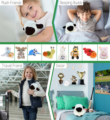 SUPER SOFT PLUSH - VALAIS BLACKNOSE SHEEP WITH BASEBALL PLUSH