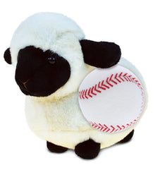 SUPER SOFT PLUSH - VALAIS BLACKNOSE SHEEP WITH BASEBALL PLUSH