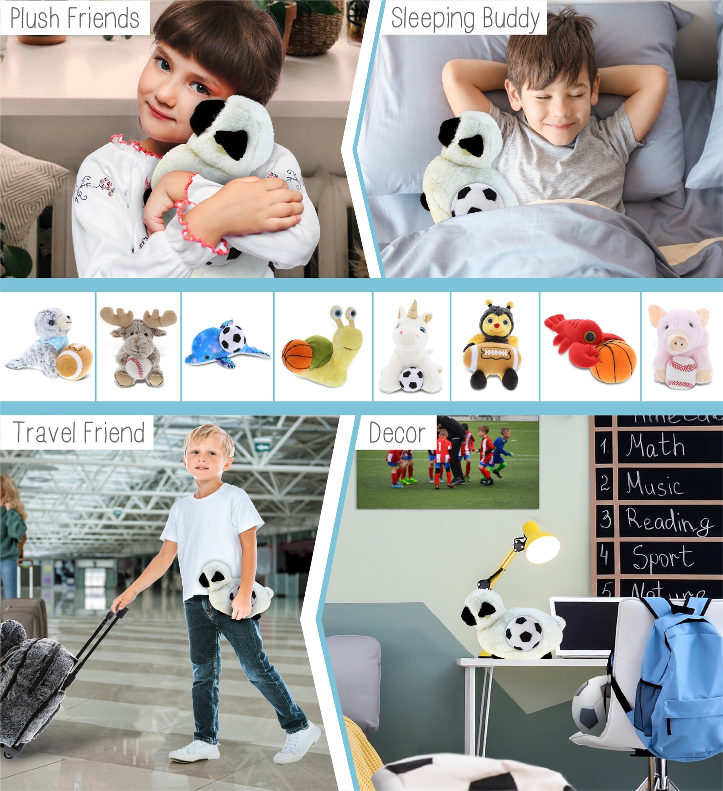 SUPER SOFT PLUSH - VALAIS BLACKNOSE SHEEP WITH SOCCER PLUSH