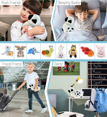 SUPER SOFT PLUSH - VALAIS BLACKNOSE SHEEP WITH SOCCER PLUSH