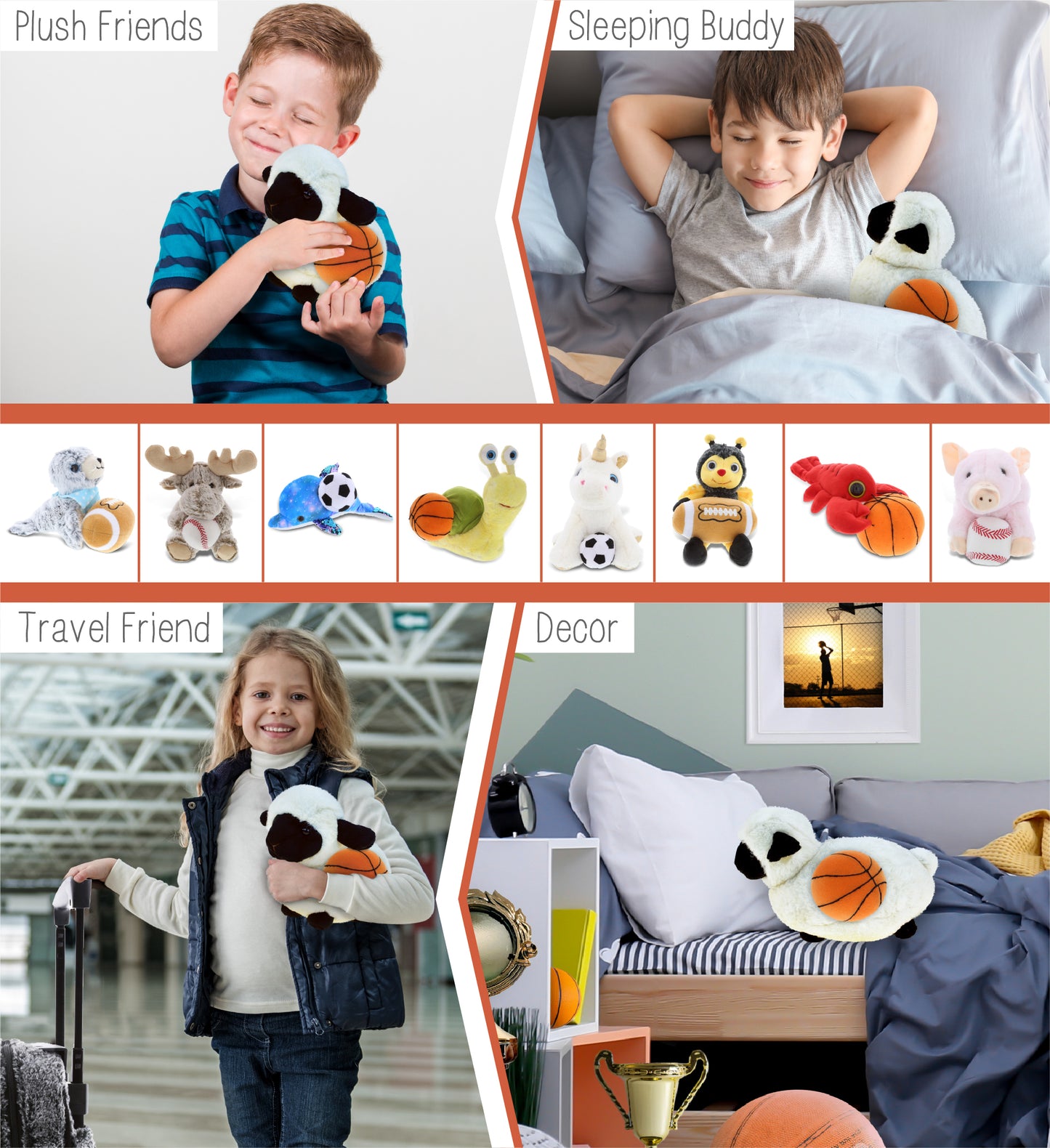 SUPER SOFT PLUSH - VALAIS BLACKNOSE SHEEP WITH BASKETBALL PLUSH