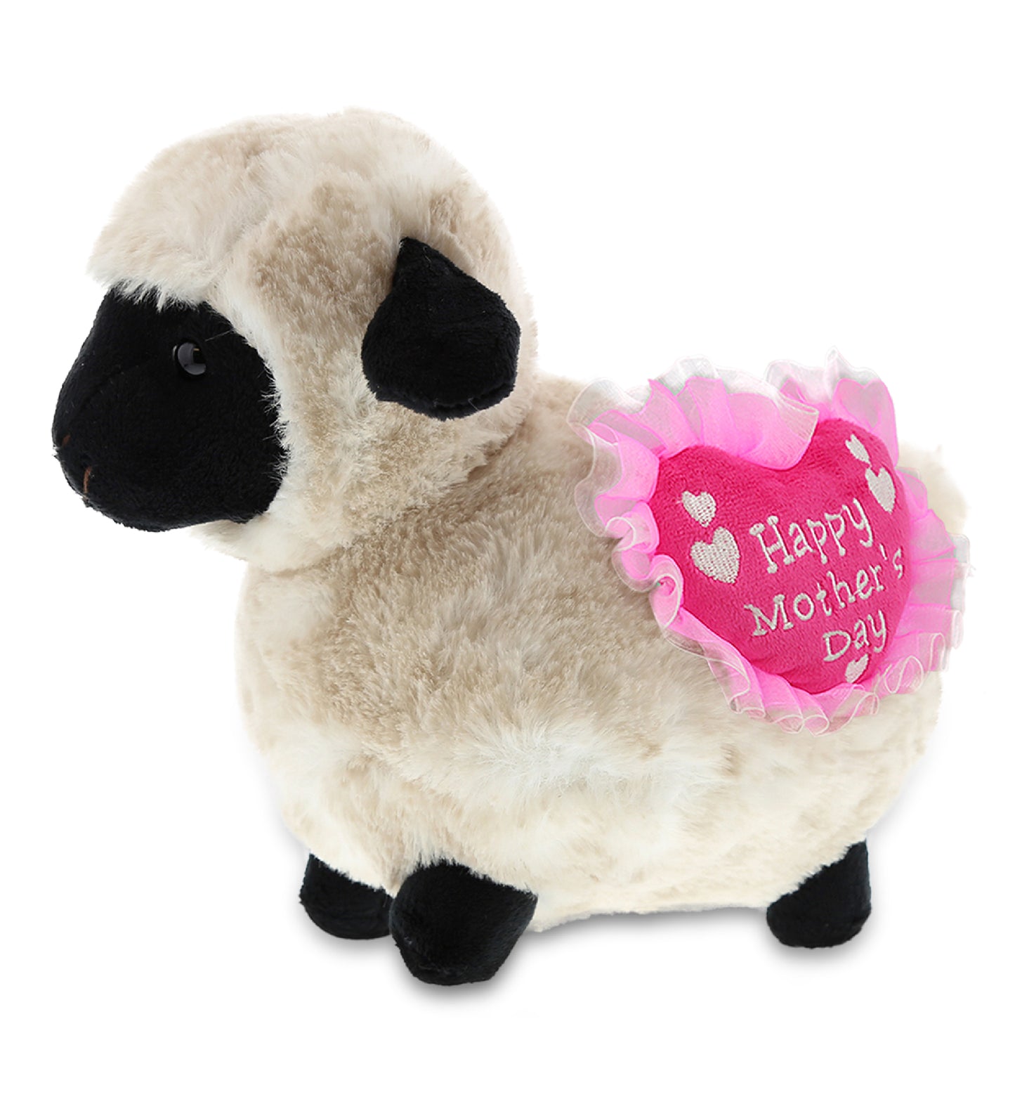 PLUSH MOTHERS DAY HEART - SUPER SOFT PLUSH - VALAIS BLACKNOSE SHEEP