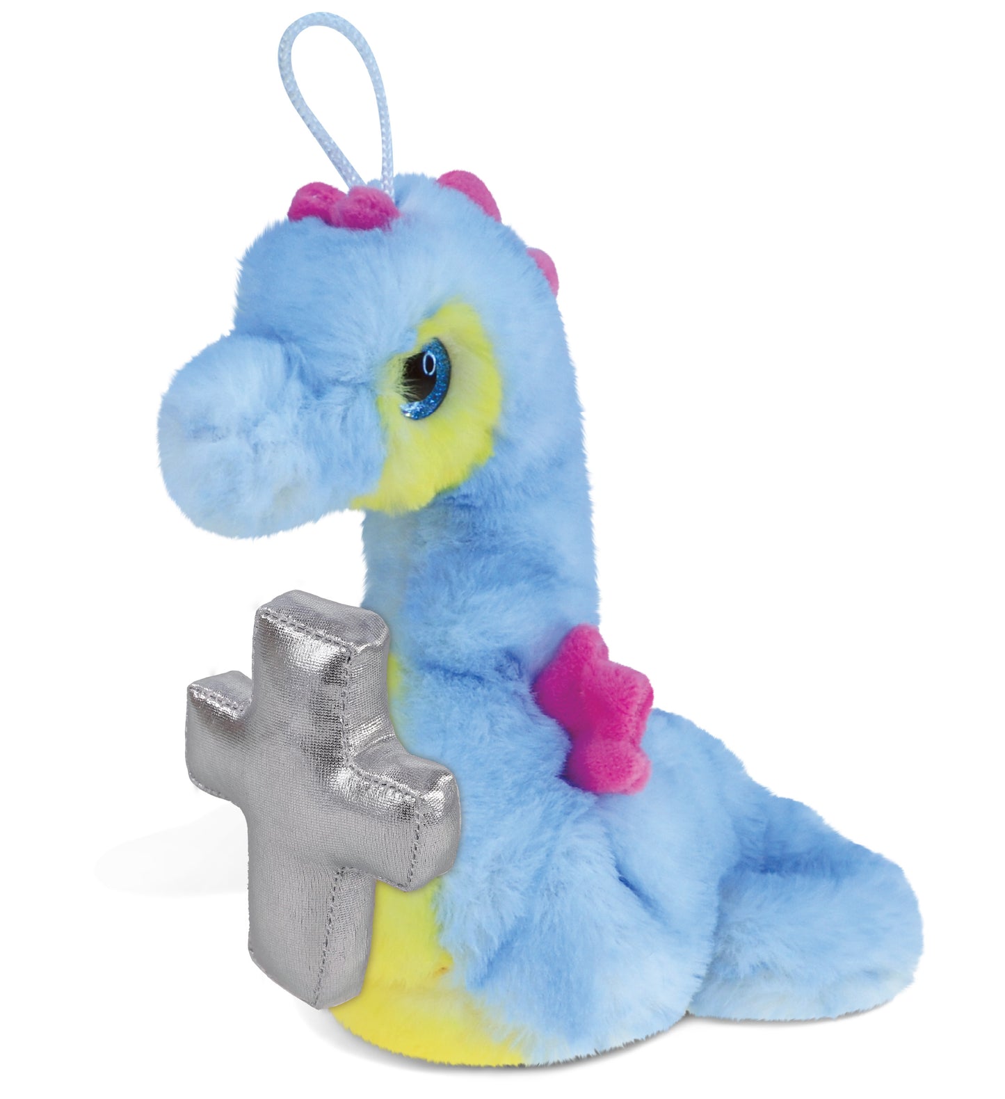 PLUSH CROSS - SUPER SOFT PLUSH - BLUE SEAHORSE