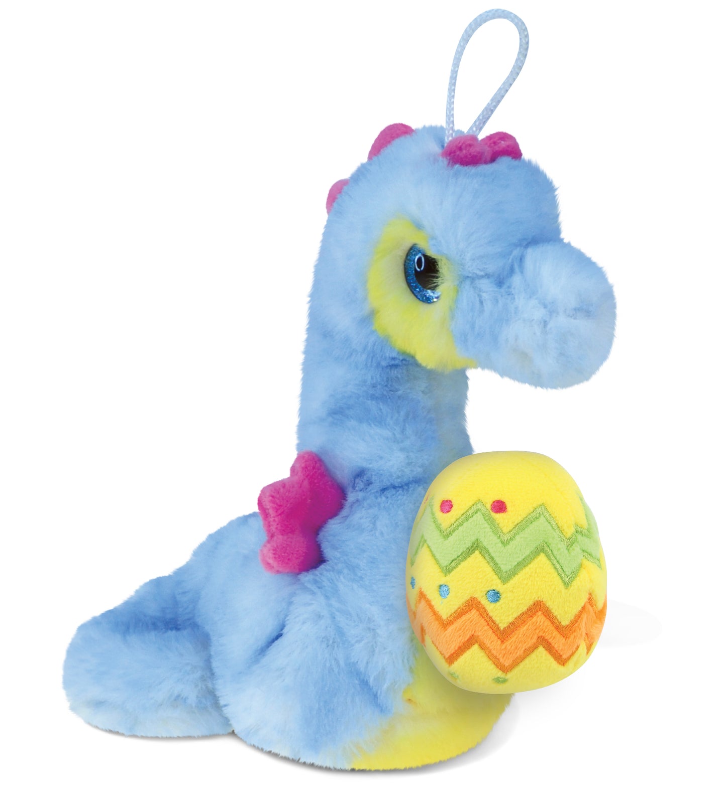 DolliBu Super Soft Blue Seahorse with Yellow Easter Egg Plush - 8.5 Inches
