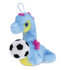 SUPER SOFT PLUSH - BLUE SEAHORSE WITH SOCCER PLUSH