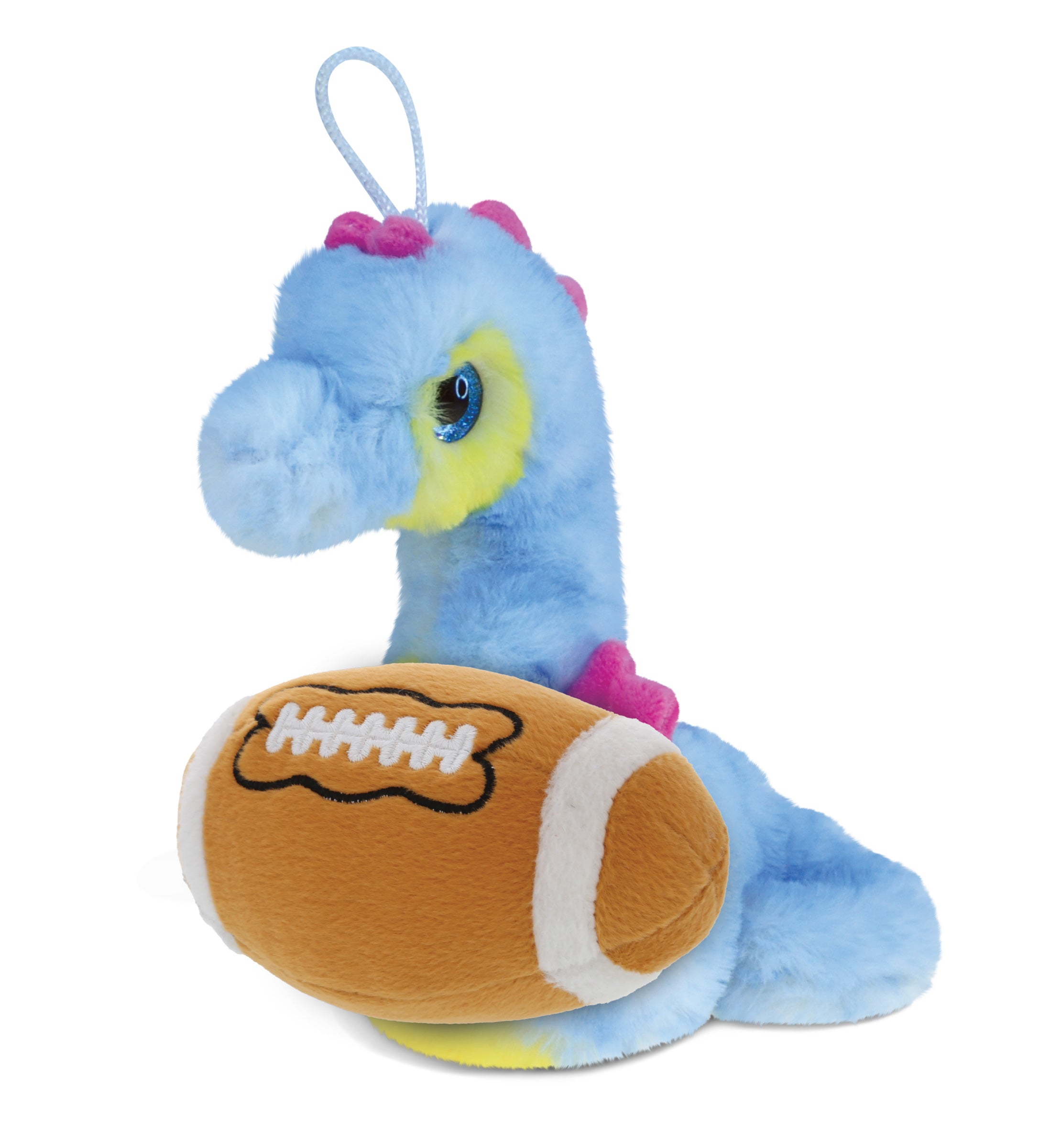 SUPER SOFT PLUSH - BLUE SEAHORSE WITH FOOTBALL PLUSH