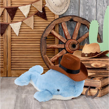 SUPER SOFT PLUSH - BLUE WHALE With COWBOY Dress Up