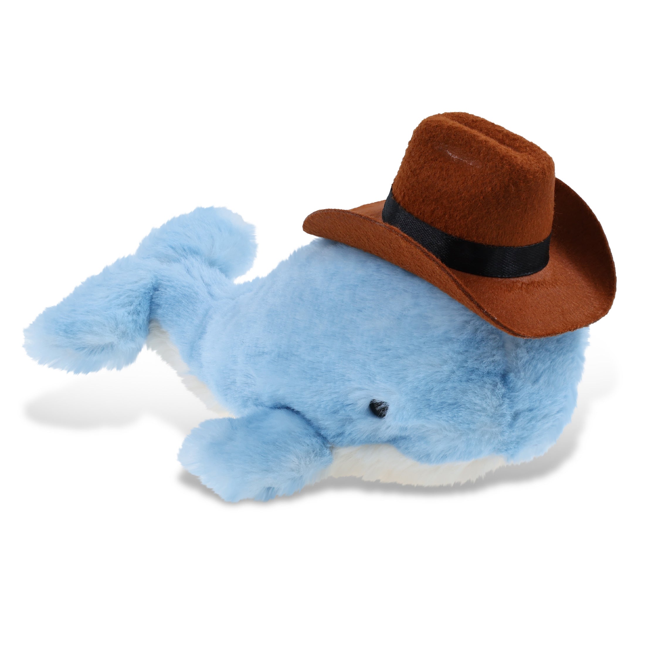 SUPER SOFT PLUSH - BLUE WHALE With COWBOY Dress Up
