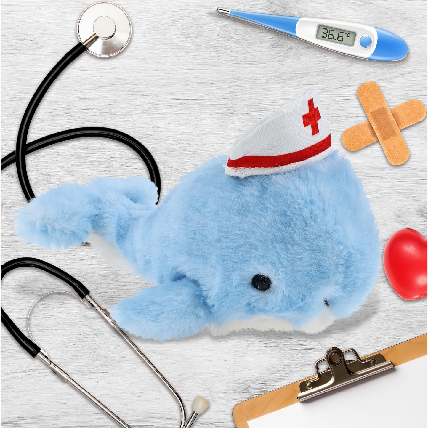SUPER SOFT PLUSH - BLUE WHALE NURSE