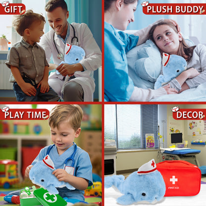 SUPER SOFT PLUSH - BLUE WHALE NURSE