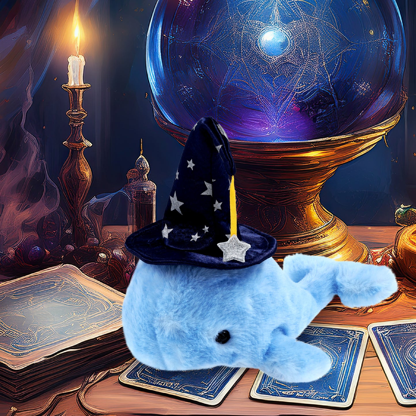 SUPER SOFT PLUSH - BLUE WHALE WIZARD