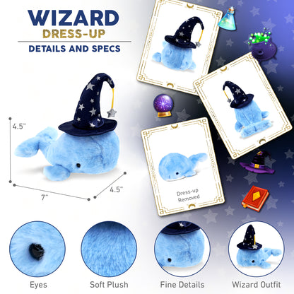 SUPER SOFT PLUSH - BLUE WHALE WIZARD
