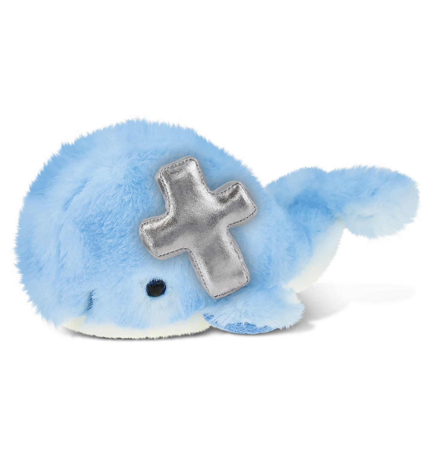 PLUSH CROSS - SUPER SOFT PLUSH - BLUE WHALE