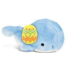 DolliBu Super Soft Cute Blue Whale with Yellow Easter Egg Plush - 7 Inches