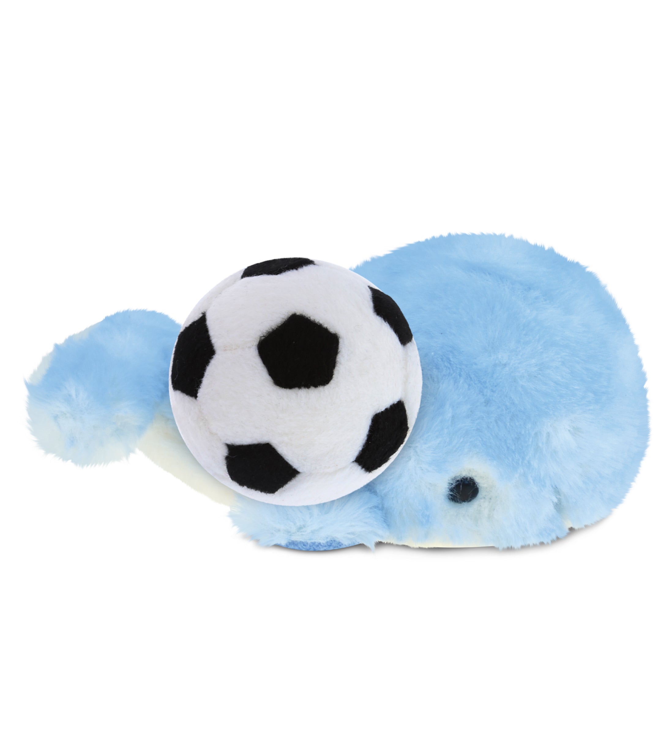 SUPER SOFT PLUSH - BLUE WHALE WITH SOCCER PLUSH
