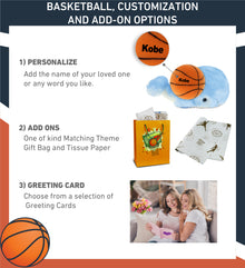 SUPER SOFT PLUSH - BLUE WHALE WITH BASKETBALL PLUSH