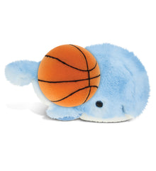 SUPER SOFT PLUSH - BLUE WHALE WITH BASKETBALL PLUSH
