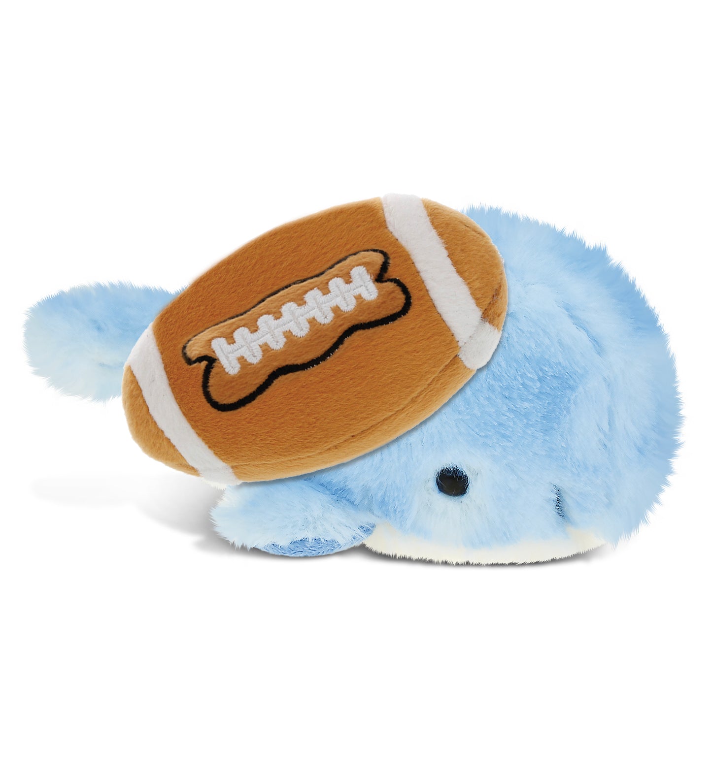 SUPER SOFT PLUSH - BLUE WHALE WITH FOOTBALL PLUSH