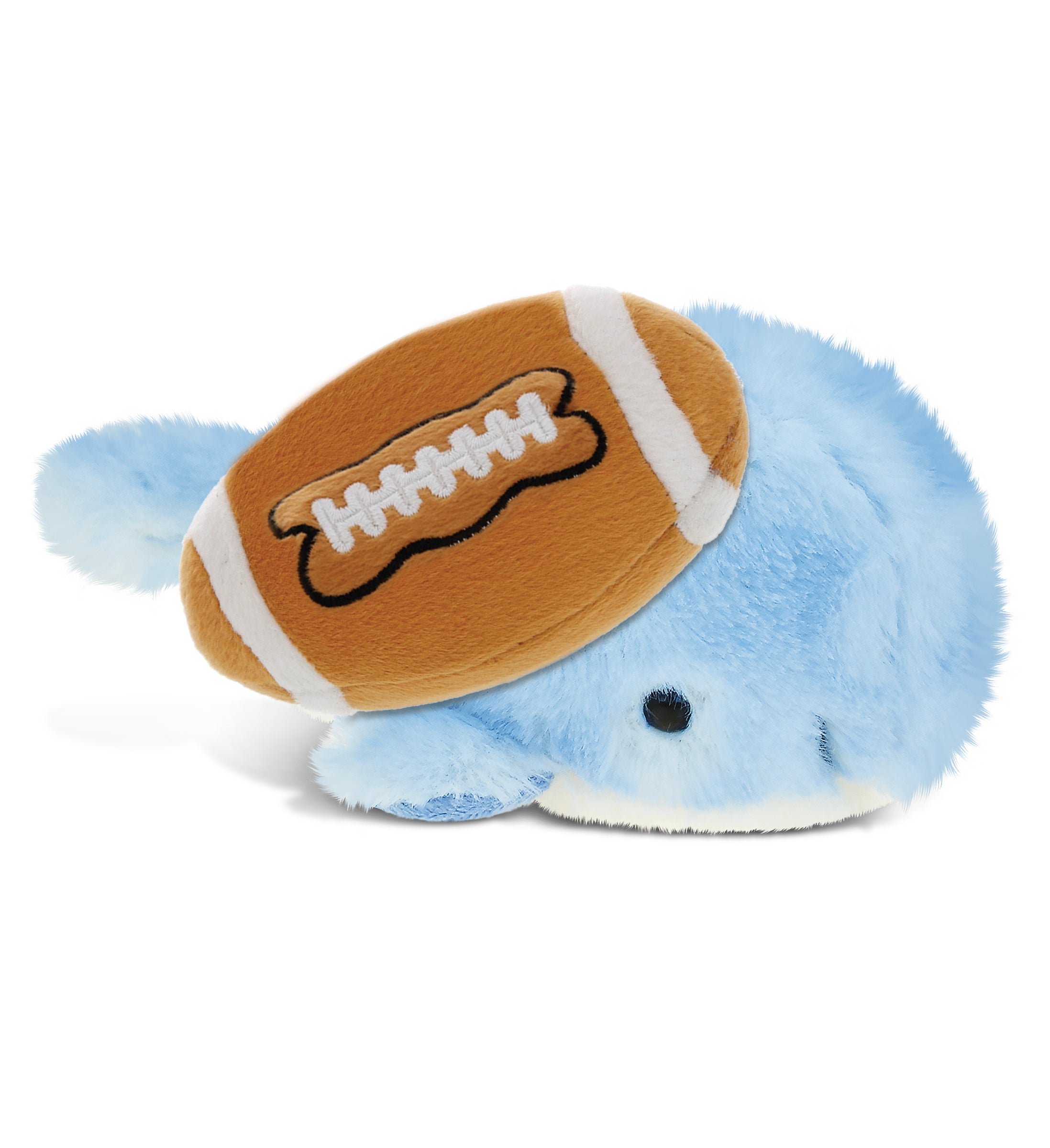 SUPER SOFT PLUSH - BLUE WHALE WITH FOOTBALL PLUSH