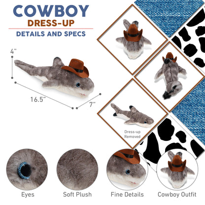 SUPER SOFT PLUSH - BLACKTIP REEF SHARK COWBOY DRESS UP