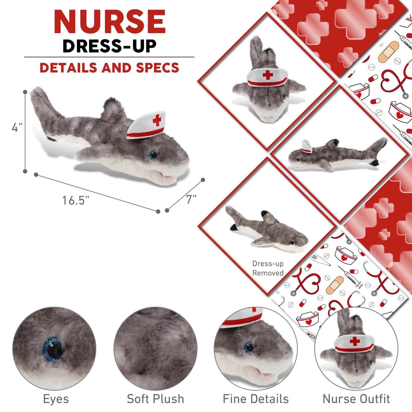 SUPER SOFT PLUSH - BLACKTIP REEF SHARK NURSE