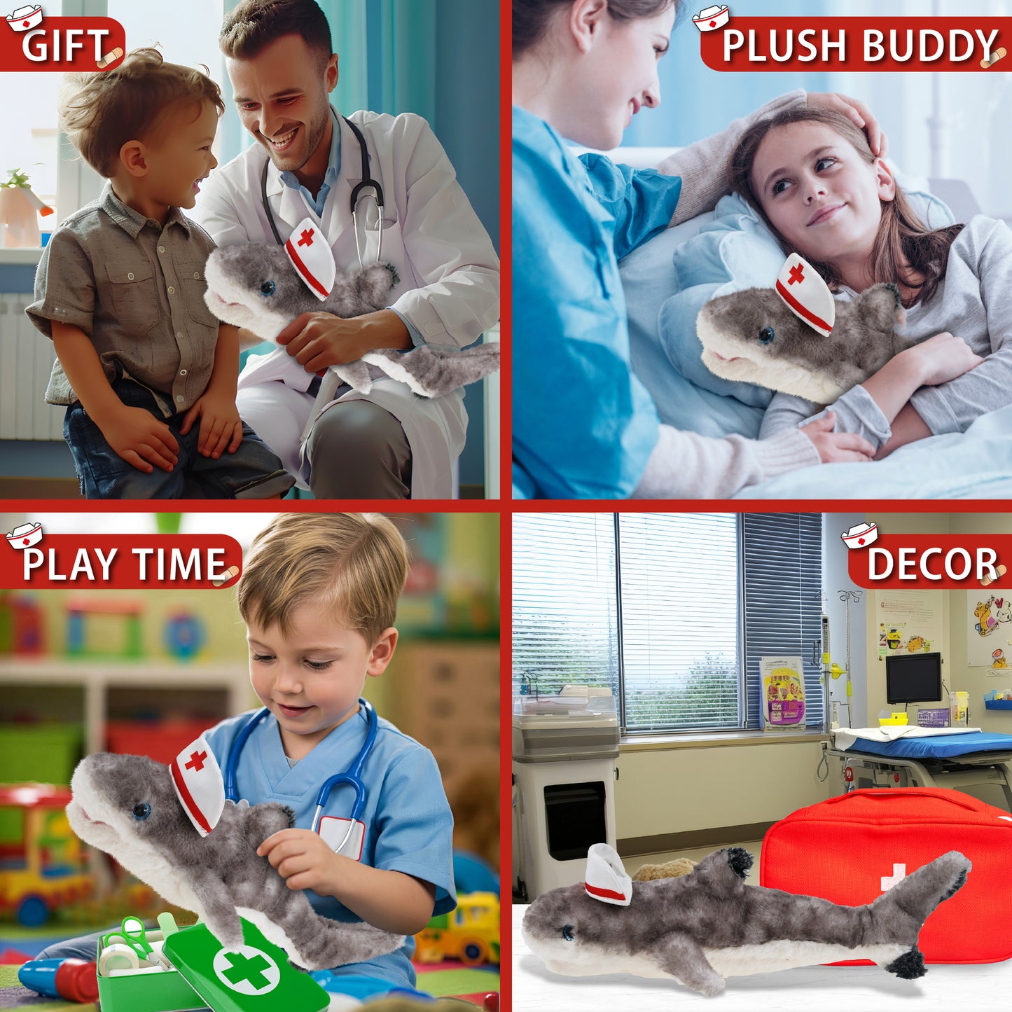 SUPER SOFT PLUSH - BLACKTIP REEF SHARK NURSE